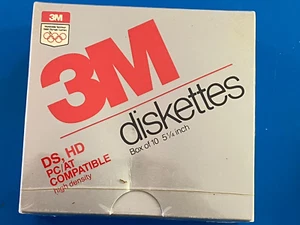 Disques 3M haute densité DS - Formaté HD IBM 10 pièces 5-1/4" 5,25 - Photo 1/4