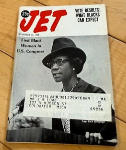 VTG Jet Magazine Shirley Chisholm Nov 1 1968 Black History Civil Rights Congress - Picture 1 of 6