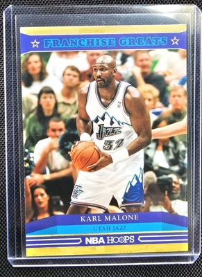 2012-13 Hoops Franchise Greats Utah Jazz Basketball Card #12 Karl Malone - Image 1 of 2