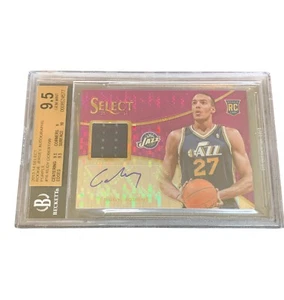 Rudy Gobert Rookie RC Auto Jersey 2013-14 Select Purple BGS 9.5 Jazz Autograph - Picture 1 of 6