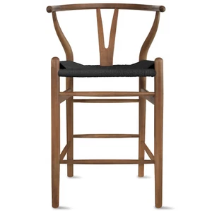 Wishbone Counter Height Stool 26" Seat Height Wooden Y back Kitchen Barstool - Picture 1 of 59