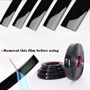 Adhesion Black Molding Trim Strip Bumpers Car Body Side Doors Roof Window Trunk - Picture 1 of 12
