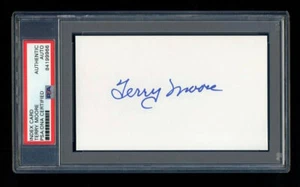 TERRY MOORE SIGNED INDEX CARD MINT PSA/DNA AUTOGRAPHED ST LOUIS CARDINALS WSC - Picture 1 of 1