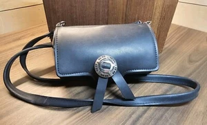 Borsa vintage Harley Davidson borsa rotonda oblunga pelle cromata tracolla - Foto 1 di 6