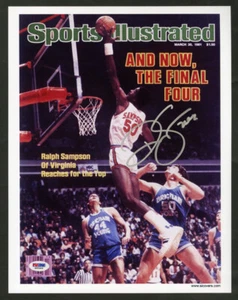 Ralph Sampson SIGNED 11x14 Sports Illustrated Print Virginia PSA/DNA AUTOGRAPHED - Picture 1 of 1