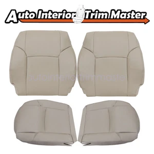 For 03-09 Toyota 4Runner Front Bottom & Top Replacement Leather SEAT COVER Tan - Foto 1 di 17