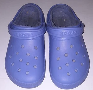 Zoccoli slip on Crocs unisex taglia uomo 9 donna 11 foderati blu - Foto 1 di 4