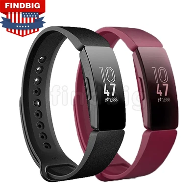 FINDBIG Fitbit Inspire Health and Fitness Tracker Activity Smartwatch Black & Red