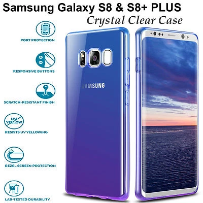 Para Samsung Galaxy s8 s8+ PLUS Transparente Transparente Parachoques Cojín Funda Trasera Foto 1 de 4