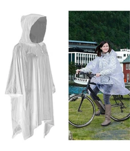 Poncho Mantella Impermeabile Antipioggia Giacca Anti Pioggia Pvc Con Cappuccio - Foto 1 di 5