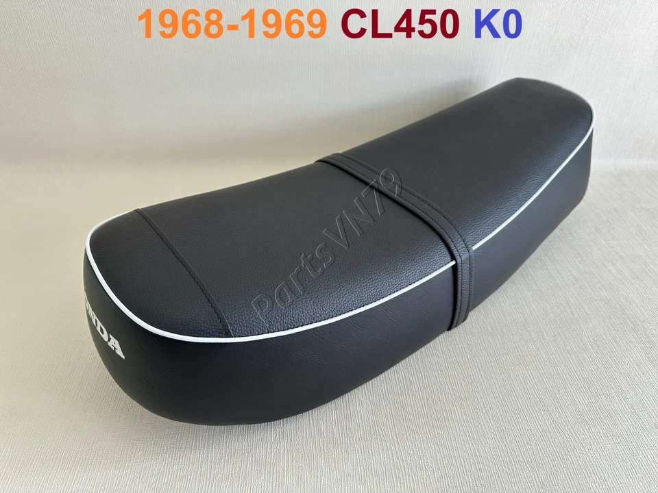 1968-1969 Honda CL450 K0 Seat. Scrambler 450 CL450K Saddle. Metal Pan - Base Foto 1 de 4