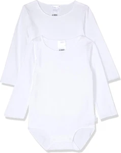 Bonds Baby Wonderbodies Long Sleeve Bodysuit - 2 Pack, White (2 Pack), 0 (6-1... - Picture 1 of 12