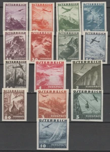 Austria 1935 Mi 598-612 Airmail Imperf set MNH - Picture 1 of 2
