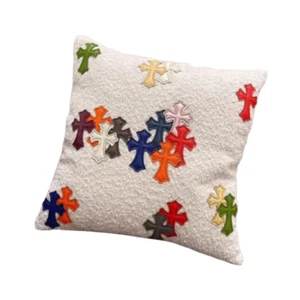 CH Light Luxury American Cross-stitch Leather Sofa Pillow - Picture 1 of 11