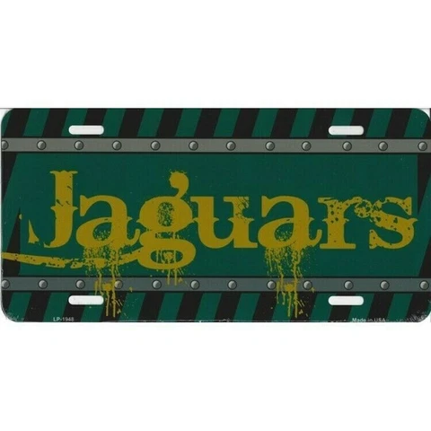 Jacksonville Jaguars Fan NFL Construction Style License Plate Cover