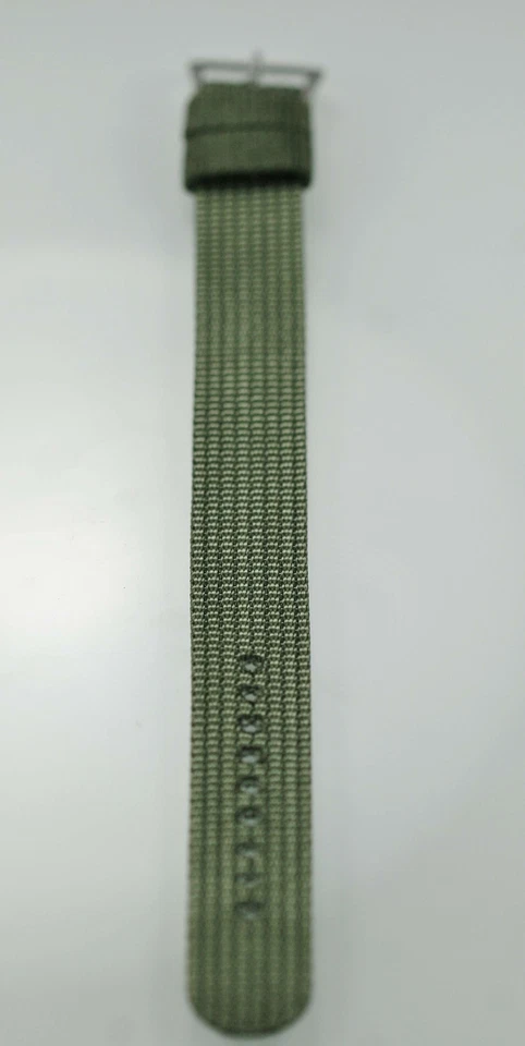 Pulseira de relógio Fossil unissex de náilon verde exército substituição peça única 18 mm - Imagem 1 de 2
