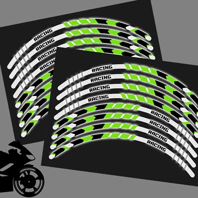 PEGATINA DE LLANTA REFLECTANTE SH30 verde 17 pulgadas para Suzuki SV1000 S 03 04 05 06 07 Foto 1 de 4