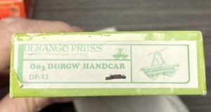 Durango Press On3 Kit DP-13 D&RGW Handcar NOS - Picture 1 of 3