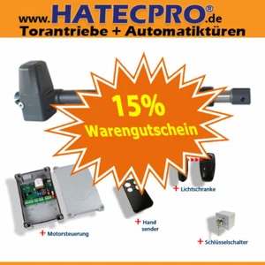 Flügeltor Torantrieb Flügeltür Hoftor bis 3,5m 1-flg links HATECPRO® LEADER4 - Picture 1 of 2