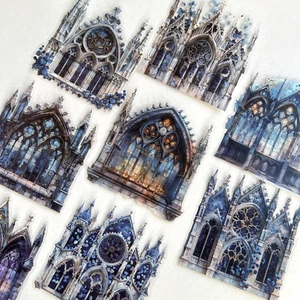 Gothic Church Window Stickers Vintage Style Junk Journal Collage Scrapbooking - Picture 1 of 3