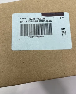 Interruptor de bloqueo de puerta lavadora Samsung #DC34-00024B *TOTALMENTE NUEVO, CAJA SIN ABRIR, FABRICANTE DE EQUIPOS ORIGINALES* - Imagen 1 de 3