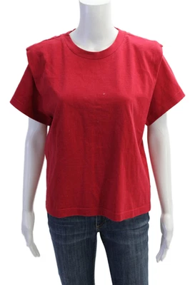 Isabel Marant Womens Red Crew Neck Basic T-Shirt Short Sleeve Cotton Size S - Image 1 of 4