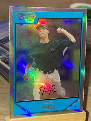 E639 2007 Bowman Chrome Draft Picks & Prospects David Price #BDPP55 Refractor RC - Image 1 of 2