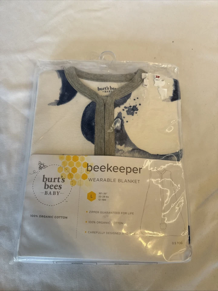 Burt's Bees Baby Baby Beekeeper Wearable Blanket 100 Hello Moon Size Large 4