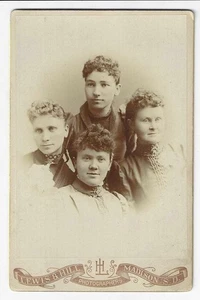 CABINET PHOTO 4 YOUNG WOMEN IDENTIFIED MADISON SOUTH DAKOTA - Picture 1 of 2