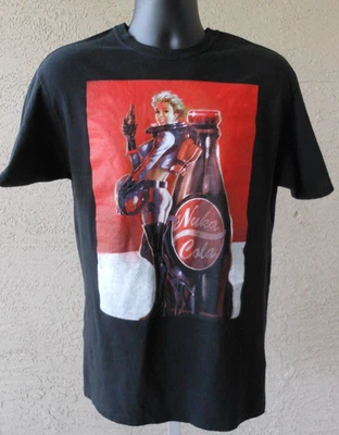 Fallout Bethesda Nuka Cola Size Medium Black Graphic Print Tee 2016 - Image 1 of 4
