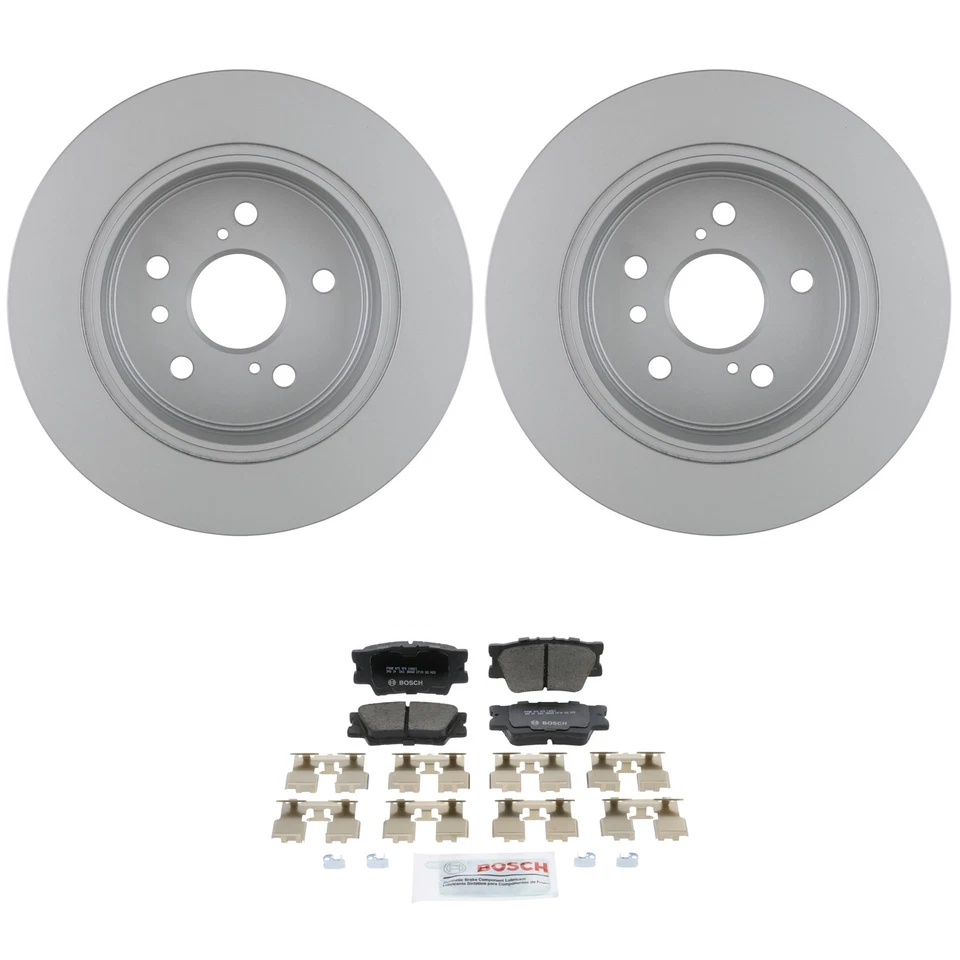 Kit de pastillas de freno de disco de cerámica rotores Quietcast traseros Bosch para Avalon Camry ES350 Foto 1 de 1