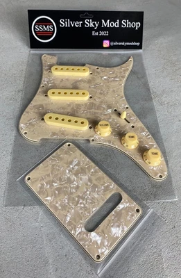 PRS Silver Sky Se Golpeador Vintage Crema Perloide y Crema Kit de Piezas Foto 1 de 4