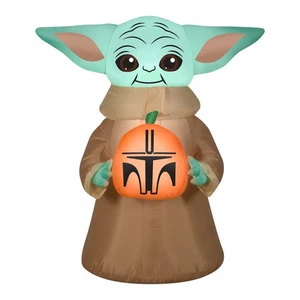 Inflatable Decoration, Green, Baby Yoda, Self Inflating, Plug In, Halloween C... - Picture 1 of 3