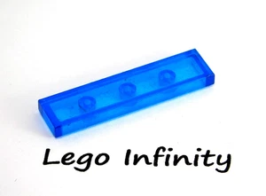 20 LEGO Trans-Dark Blue Tiles 1x4 Smooth Finishing (2431 41637) - 20 Pieces - Picture 1 of 2