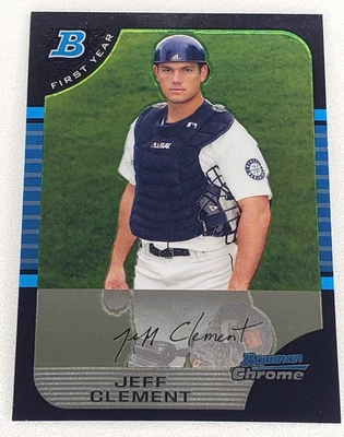 2005 Bowman Chrome Draft Baseball Jeff Clement RC #BDP110 Seattle Mariners MLB - Image 1 of 2