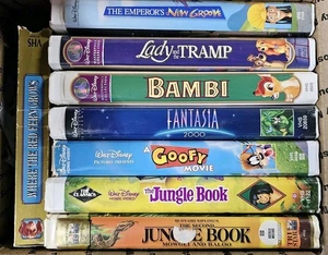Disney VHS Lot of 8 - Goofy Movie, Fantasia 2000, Bambi, Lady and the Tramp,... - Picture 1 of 1
