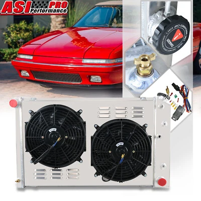 Radiador + ventilador de cubierta de 4 filas para Oldsmobile Delta 88 1968-1985 #CC161 Foto 1 de 4