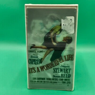 Vintage Its a Wonderful Life VHS Lenticular Motion Cover Stewart New Sealed 1993 - Image 1 of 3