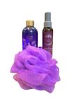 Avon Moment Of Rest Lavender Bubble Bath / Pillow Mist Scrunchie &bag  Gift Set