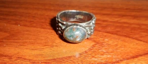 Natürlicher Moosblutachat Sterlingsilber Ringgröße 8,5 - Bild 1 von 6