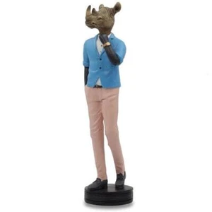 Rhino Rhinoceros Dressed Gentleman Figurine Designed in UK Gift Boxed - Picture 1 of 2