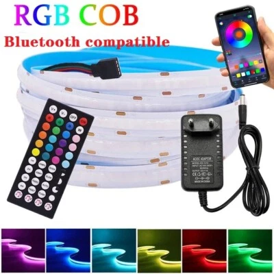 DC 12V RGB COB LED Strip Light Bluetooth-compatible 44 24 key Remote Control Kit - Image 1 of 4