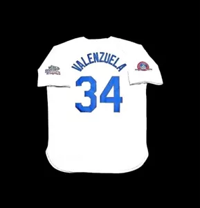 Fernando Valenzuela Dodgers Jersey 1981 World Series 34 Patch Fernandomania SALE - Picture 1 of 6