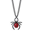 2024 Halloween Retro Black Spider Pendant Necklace Women Men Party Jewelry Gift