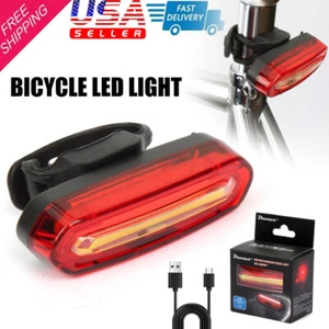 LED Bike Tail Light USB Rechargeable 6 Modes Bicycle Rear Cycling Warning Light - Picture 1 of 20