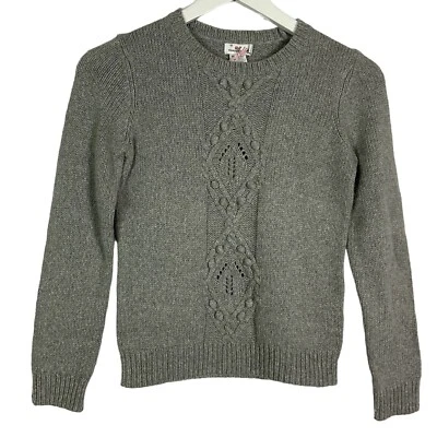 NWT Vineyard Vines Gray Heather Cable Sweater Crew Neck Long Sleeve Girls L(14) - Image 1 of 4