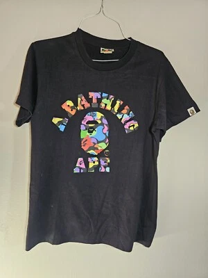 VINTAGE  A Bathing Ape Bape Single Stitch Shirt Blue Men Size M  JAPAN WORN - Image 1 of 4