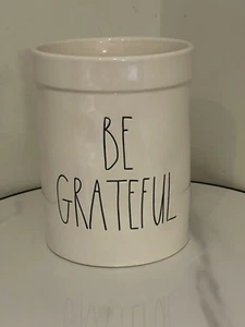 Rae Dunn "Be Grateful" weißer Kanister Thanksgiving Line - Bild 1 von 5