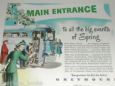 1948 GREYHOUND Bus advertisement, Spring Attractions blossoms