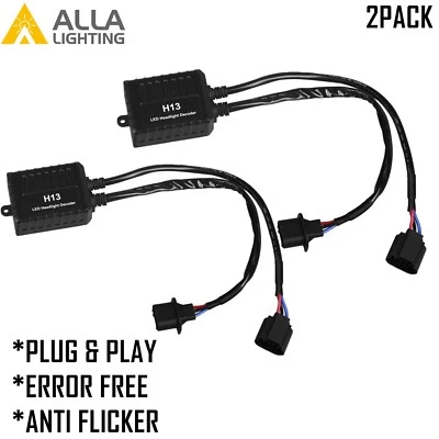 Decodificador de error de advertencia antiparpadeo Allá Lighting H13 9008 para faros LED Foto 1 de 4